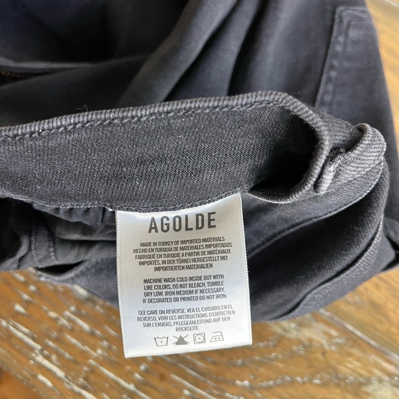 Agolde Sophie Mid Rise Skinny Ankle Jean in Black Wash Size 29 - Picture 9 of 10